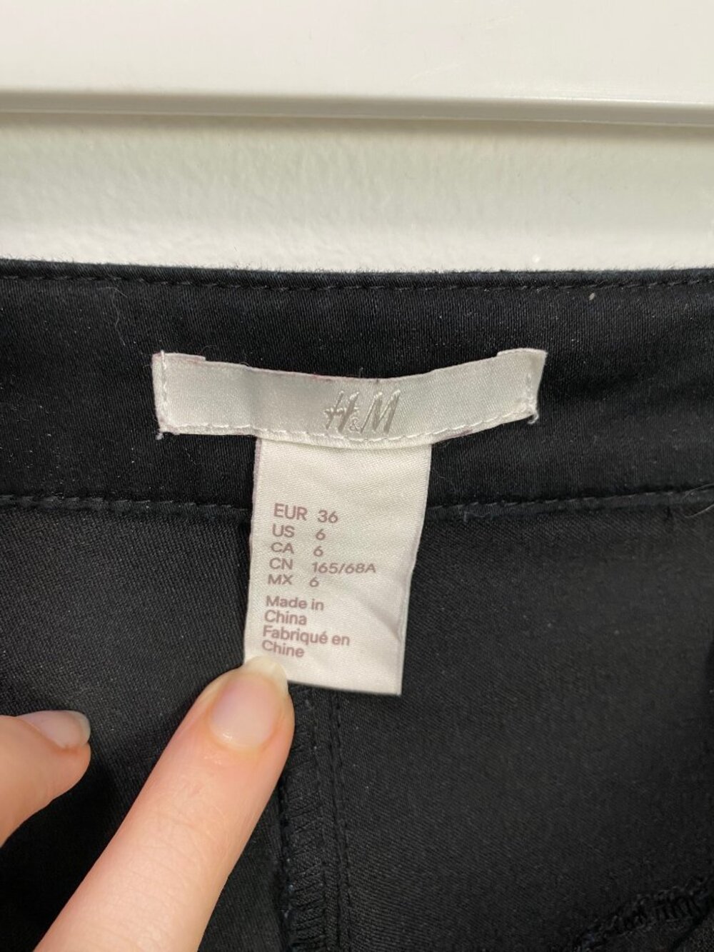 H and M High Waisted Black Skinny Pants Silver O-ring Zippers - Picture 2 of 6